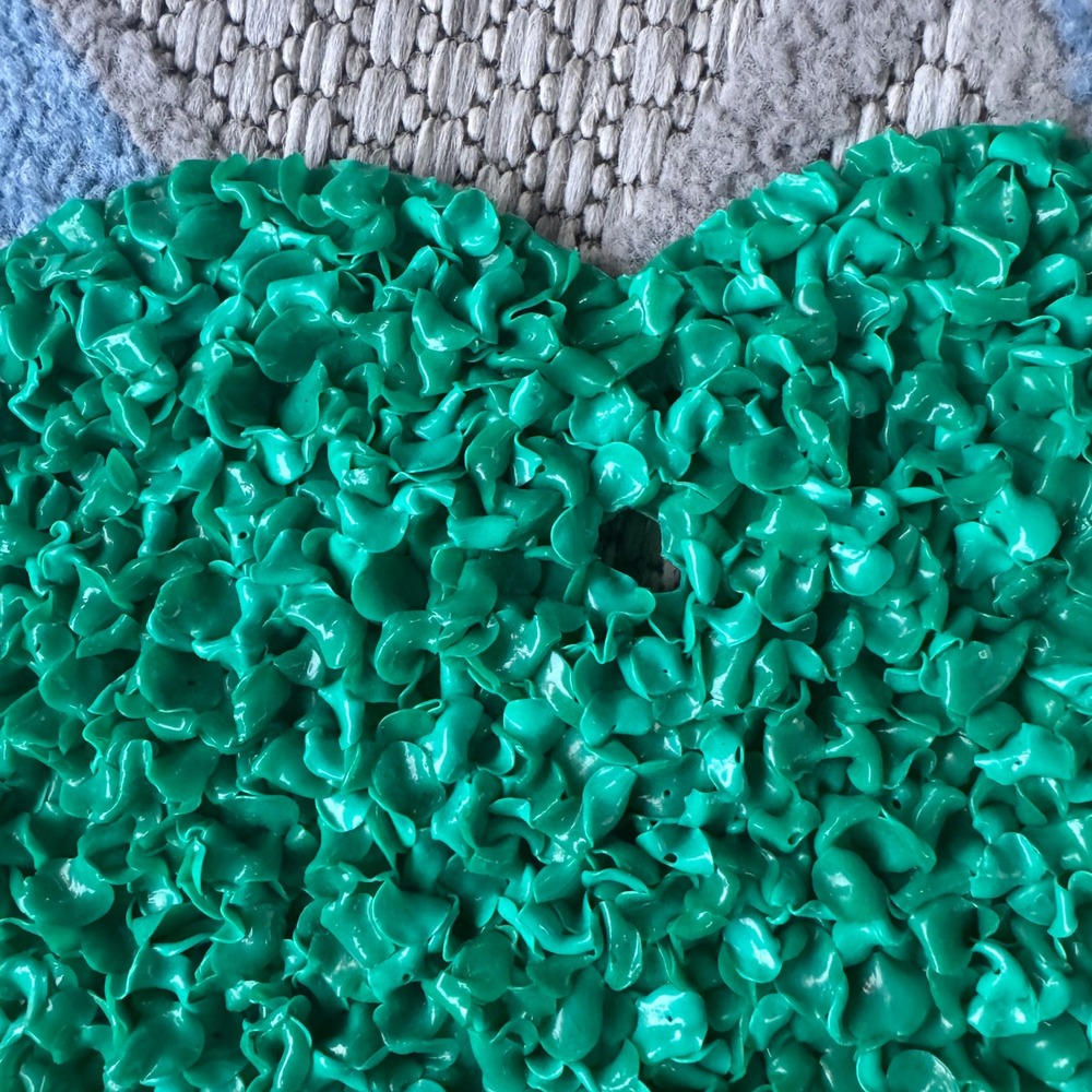 Vintage Shamrock Melted Plastic Popcorn St Patrick's Day Wall Hanging Decoration - Picture 3 of 5